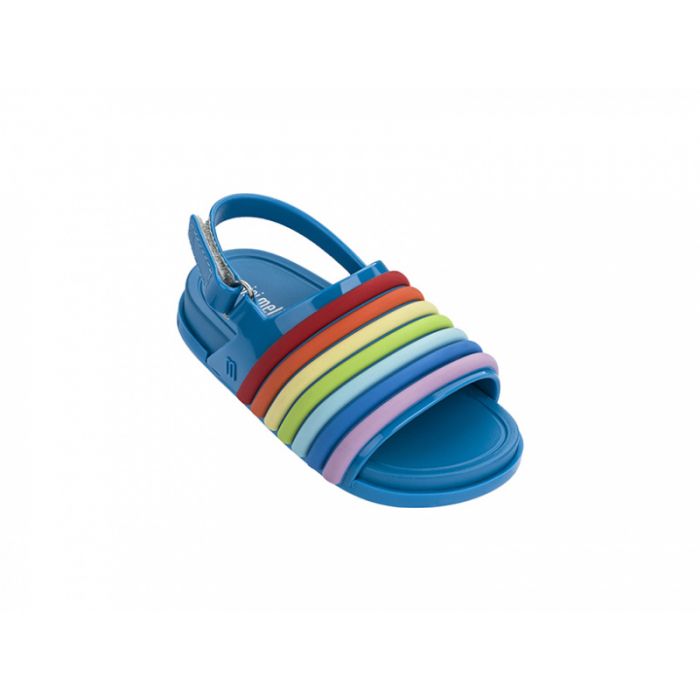 mini melissa beach slide sandal rainbow